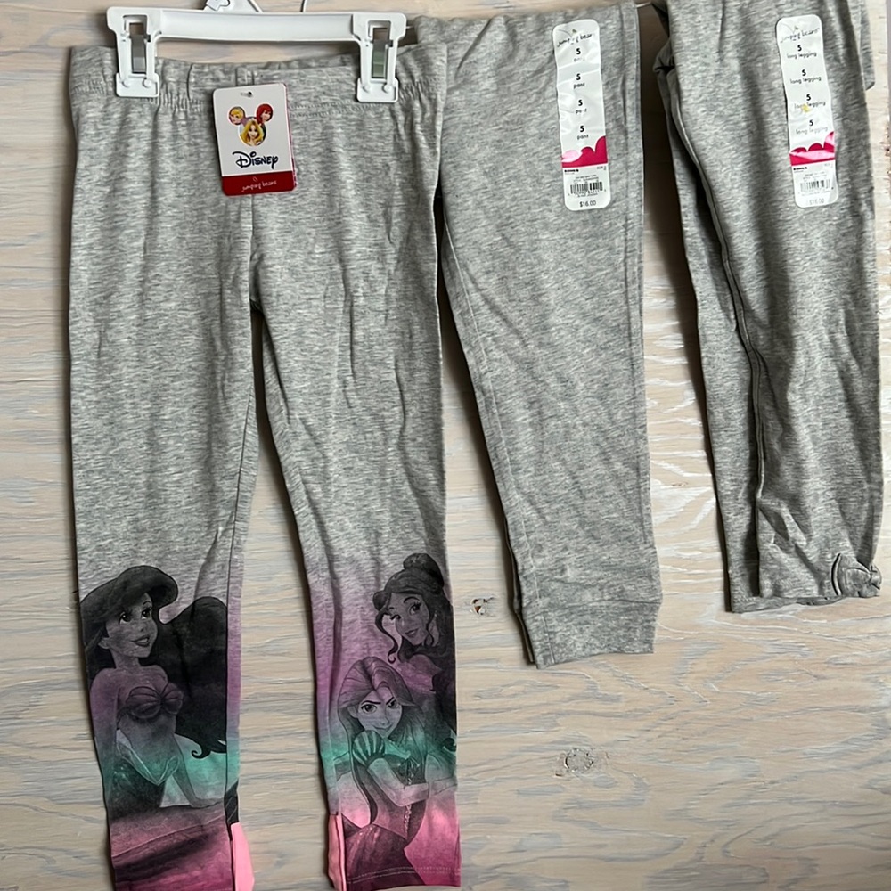Girls gray leggings Sz 5